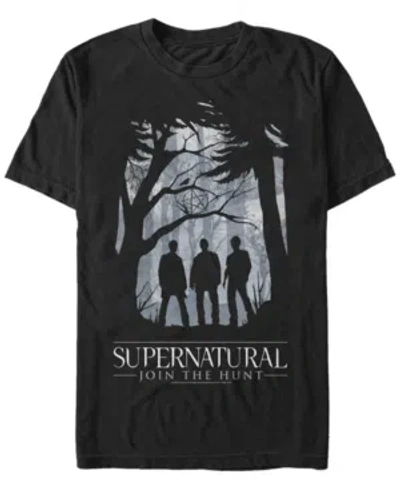 Fifth Sun Men's Supernatural Dark Forest Poster Short Sleeve T-shirt In Black