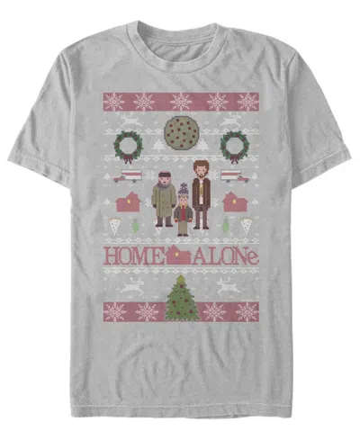 Fifth Sun Men's Sweater Alone Graphic Holiday T-shirt In Silver