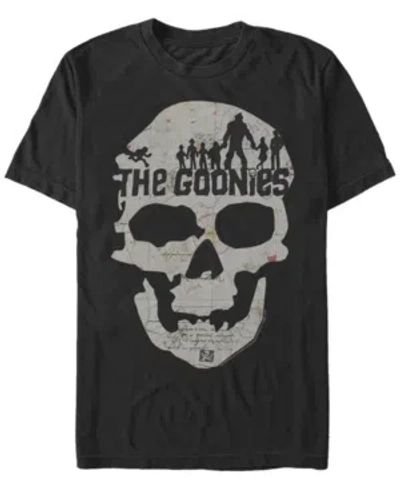 Fifth Sun Men's The Goonies 1985 Goonie Skull Map Short Sleeve T-shirt In Black
