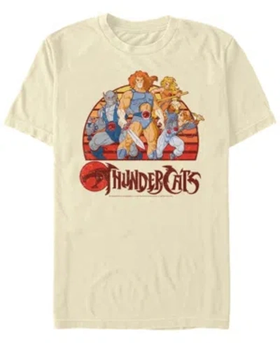 Fifth Sun Men's Thundercats Group Retro Sunset Short Sleeve T-shirt In Natural
