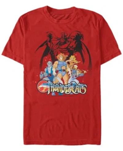 Fifth Sun Men's Thundercats Thundercats Group Shot Short Sleeve T-shirt In Red