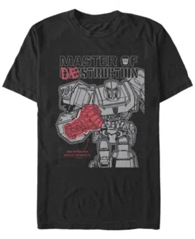 Fifth Sun Men's Transformers Evergreen Destruction Short Sleeve Crew T-shirt In Black