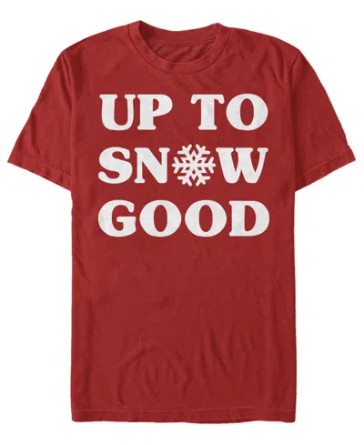 Fifth Sun Men's Up To Snow Good Graphic T-shirt In Red