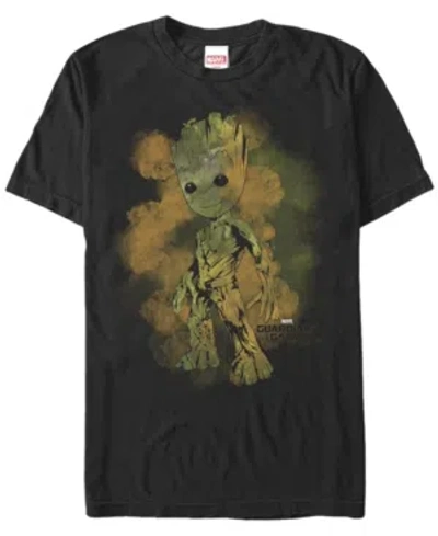 Fifth Sun Men's Watercolor Groot Short Sleeve Crew T-shirt In Black