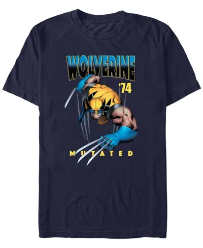 Fifth Sun Men's Wolverine All Mutated Short Sleeve T-shirt In Navy