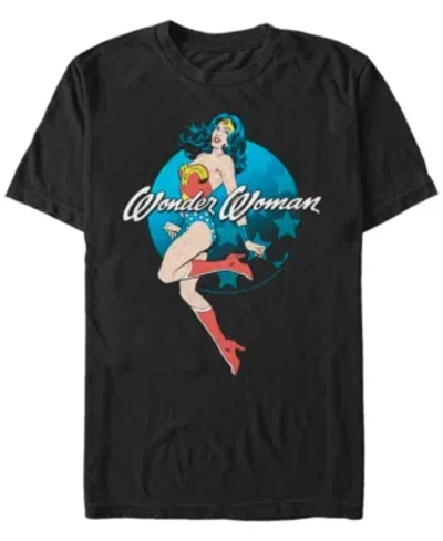 Fifth Sun Men's Wonder Woman Wonder About Short Sleeve T-shirt In Black