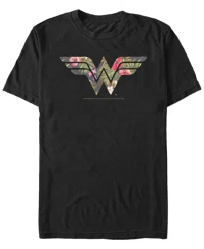 Fifth Sun Men's Wonder Woman Wonder Woman Floral Short Sleeve T-shirt In Black