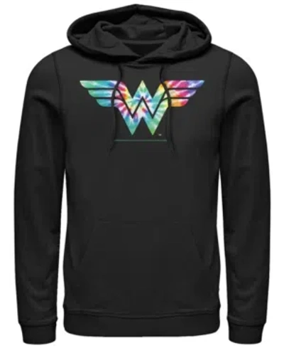Fifth Sun Men's Wonder Woman Wonder Woman Tye Dye Fleece Hoodie In Black