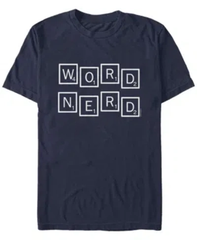 Fifth Sun Men's Word Nerd Short Sleeve Crew T-shirt In Navy