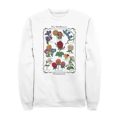 Fifth Sun Mens Crew Neck Long Sleeve Alice In Wonderland Sweatshirt In Gray