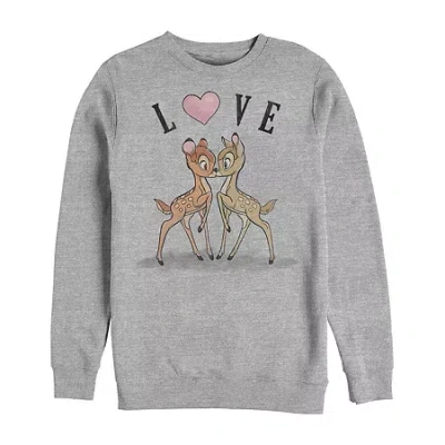 Fifth Sun Mens Crew Neck Long Sleeve Bambi Sweatshirt In Gray