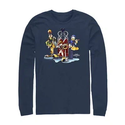 Fifth Sun Mens Crew Neck Long Sleeve Classic Fit Graphic T-shirt In Blue
