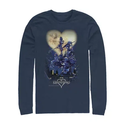 Fifth Sun Mens Crew Neck Long Sleeve Classic Fit Graphic T-shirt In Blue