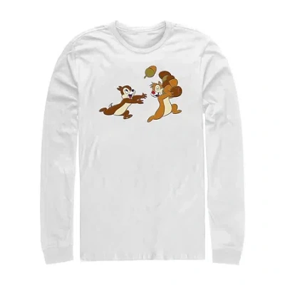 Fifth Sun Mens Crew Neck Long Sleeve Classic Fit Graphic T-shirt In White