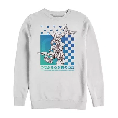 Fifth Sun Mens Crew Neck Long Sleeve Sweatshirt In White