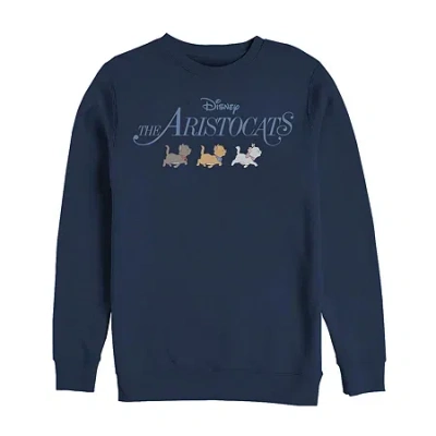 Fifth Sun Mens Crew Neck Long Sleeve The Aristocats Sweatshirt In Blue