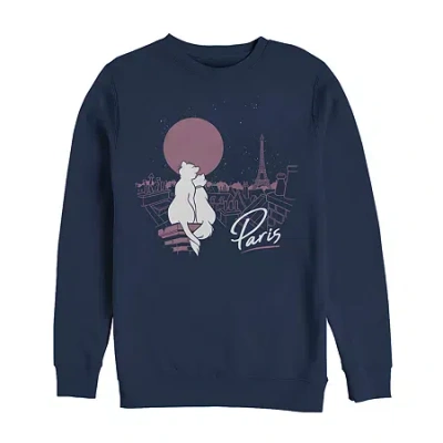 Fifth Sun Mens Crew Neck Long Sleeve The Aristocats Sweatshirt In Blue