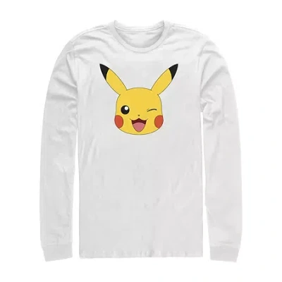 Fifth Sun Mens Long Sleeve Pokemon Graphic T-shirt In White
