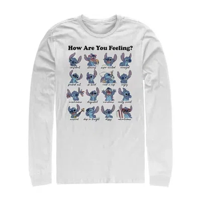 Fifth Sun Mens Long Sleeve Stitch Graphic T-shirt In White