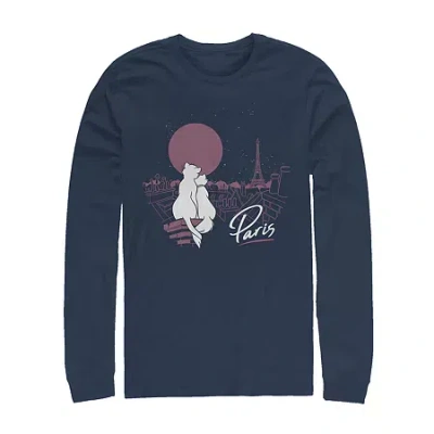 Fifth Sun Mens Long Sleeve The Aristocats Graphic T-shirt In Blue