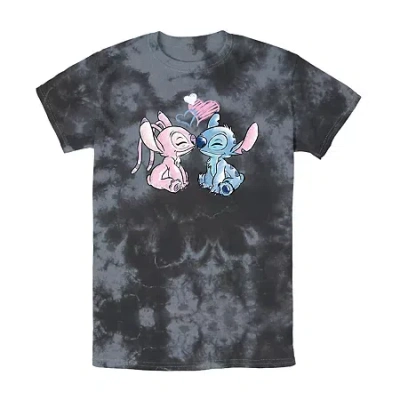 Fifth Sun Mens Short Sleeve Lilo & Stitch Graphic T-shirt In Gray