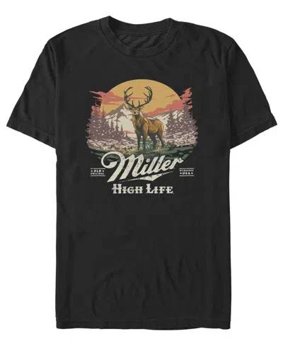 Fifth Sun Men'sâ Coors Brewing Company Miller Nature T-shirt In Black