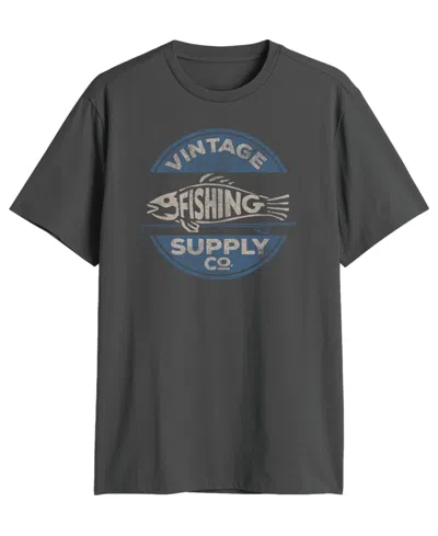Fifth Sun Men'sâ Generic Fishing Sppy Pocket T-shirt In Gray