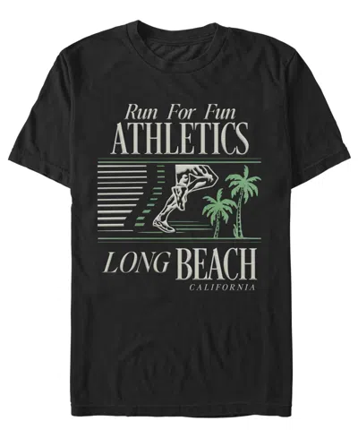 Fifth Sun Men'sâ Generic Run Long Beach T-shirt In Black