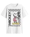 Fifth Sun Men'sâ Mickey Classic Mickey Checkered T-shirt In White