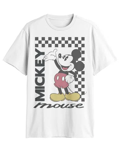 Fifth Sun Men'sâ Mickey Classic Mickey Checkered T-shirt In White