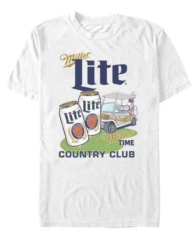 Fifth Sun Men'sâ Miller Lite Golf Pinup T-shirt In White