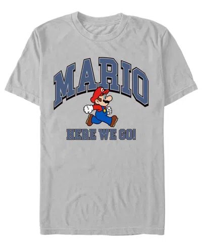 Fifth Sun Men'sâ Nintendo Mario Here We Go T-shirt In Gray