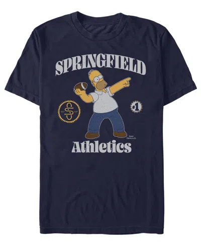 Fifth Sun Men'sâ The Simpsons Throw A Homer T-shirt In Blue