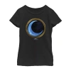Fifth Sun Moon Knight Little & Big Kid Girls Crew Neck Short Sleeve Slim Fit Marvel Graphic T-shirt In Black
