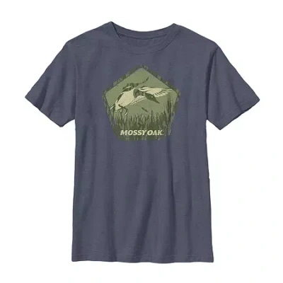 Fifth Sun Mossy Oak Little & Big Kid Boys Crew Neck Short Sleeve Regular Fit Graphic T-shirt In Blue
