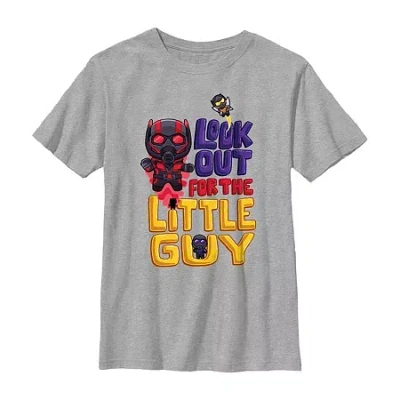 Fifth Sun Quantumania Little & Big Kid Boys Crew Neck Short Sleeve Regular Fit Ant Man Graphic T-shirt In Gray