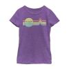 Fifth Sun Rainbow Child Little & Big Kid Girls Crew Neck Short Sleeve Slim Fit Star Wars Graphic T-shirt In Purple
