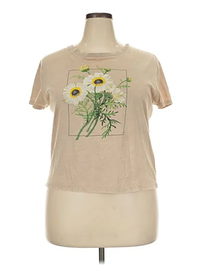 Pre-owned Fifth Sun Short Sleeve T-shirt In Tan