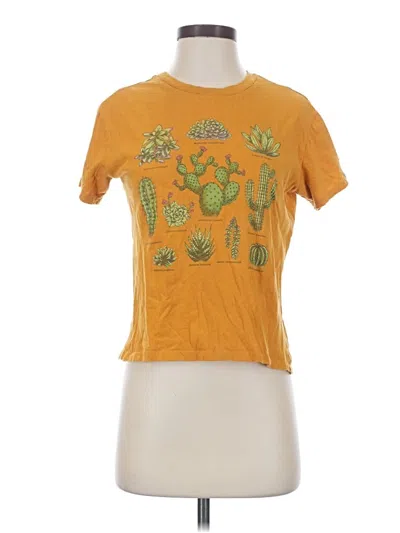 Pre-owned Fifth Sun Short Sleeve T-shirt In Yellow