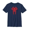 Fifth Sun Spider-man: Across The Spider-verse Little & Big Kid Boys Crew Neck Short Sleeve Regular Fit Spiderm In Blue