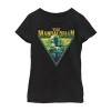 Fifth Sun The Mandalorian Little & Big Kid Girls Crew Neck Short Sleeve Regular Fit Star Wars Graphic T-shirt In Black