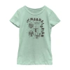 Fifth Sun The Mandalorian Little & Big Kid Girls Crew Neck Short Sleeve Regular Fit Star Wars Graphic T-shirt In Green