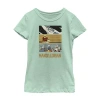 Fifth Sun The Mandalorian Little & Big Kid Girls Crew Neck Short Sleeve Regular Fit Star Wars Graphic T-shirt In Green