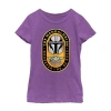 Fifth Sun The Mandalorian Little & Big Kid Girls Crew Neck Short Sleeve Regular Fit Star Wars Graphic T-shirt In Purple