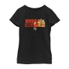 Fifth Sun The Super Mario Bros. Movie Little & Big Kid Girls Crew Neck Short Sleeve Regular Fit Luigi Super Ma In Black