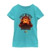Fifth Sun The Super Mario Bros. Movie Little & Big Kid Girls Crew Neck Short Sleeve Regular Fit Luigi Super Ma In Blue