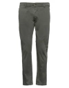 Fiftieth Man Pants Military Green Size 38 Cotton, Elastane