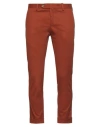 Fiftieth Man Pants Tan Size 36 Cotton, Elastane In Brown