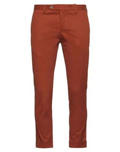 Fiftieth Man Pants Tan Size 36 Cotton, Elastane In Brown