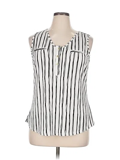 Pre-owned Fifty Street Sleeveless Blouse In White